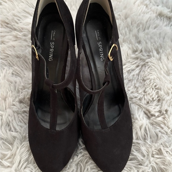 Call It Spring Black and Gold Stiletto Heels - Picture 3 of 7